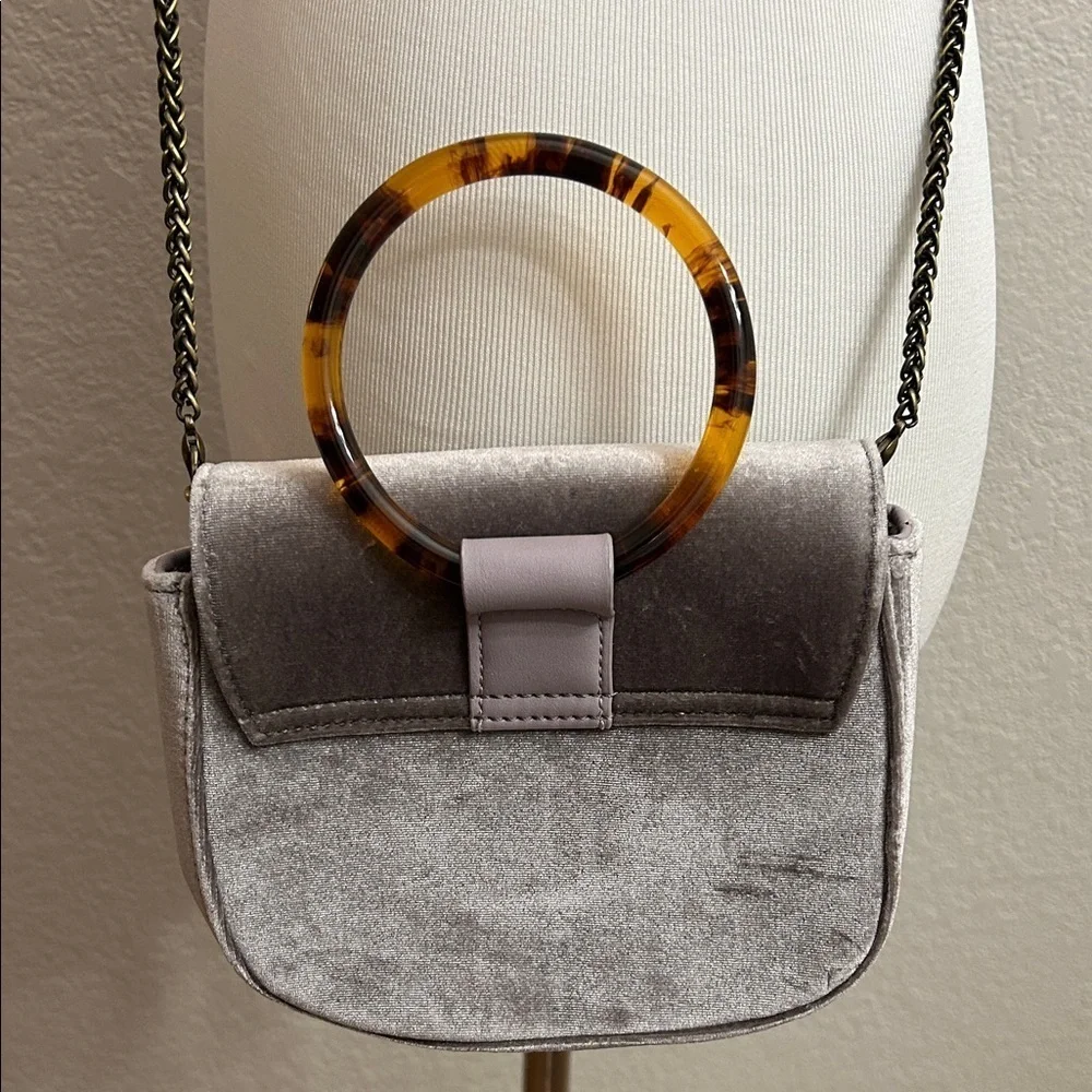 Anthropologie grey velvet